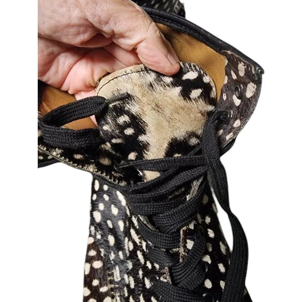 Doc Martens Pony Hair High Top Size 13 EU 47 Topos Cow Hide